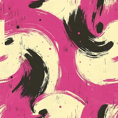 Abstract pink black cream swirls high resolution photo