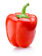 Red pepper vegetable isolated on white background