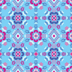 Geometric ethnic oriental pattern traditional design for background, wallpaper, wrapping, fabric, textile fashion wearing, Vector Geometric pattern illustration embroidery style. Geometric background.