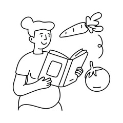 Pragnancy guidness vector outline illustrations. EPS 10 file