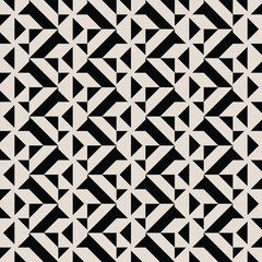 Mid century modern geometric floral background in black and cream. Graphical illustration for a unique textiles and home d&eacute;cor.