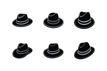 hat sketch silhouette vector illustration