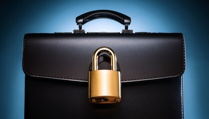 job market competition concept locked briefcase symbolizes career security and professionalism