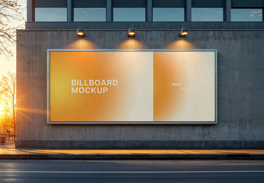Sunset Outdoor Billboard Mockup
