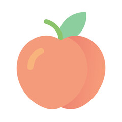 Flat vector peach illustration with pastel color palette style