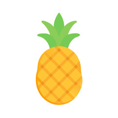 Flat design style vector illustration of a pineapple