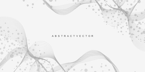 Molecular structure DNA, atom, neurons. Medical, technology, chemistry, science background. Science concept for your design. Connected lines with dots. Vector illustration.