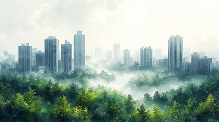 Urban Serenity at Dawn