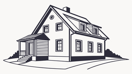 house sketch vector illustration