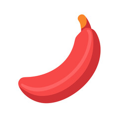 Fototapeta premium Stylized Red Banana Illustration Against a Black Background
