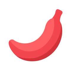 A single pink banana on pure black background design
