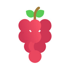 Stylized grape cluster illustration on a black background design