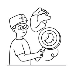 Liver issue vector outline illustrations. EPS 10 file