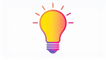Gradient Lightbulb Idea in Vibrant Color