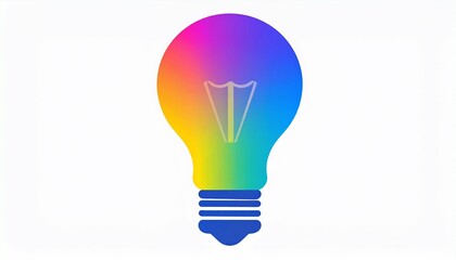 Rainbow Spectrum Lightbulb on White