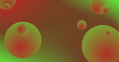 Orange Green Gradient Abstract Background with Orange Green gradient bubbles