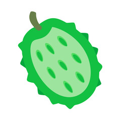 Kiwi fruit halved illustration on black studio background