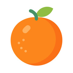 Illustration of a vibrant orange fruit on black background