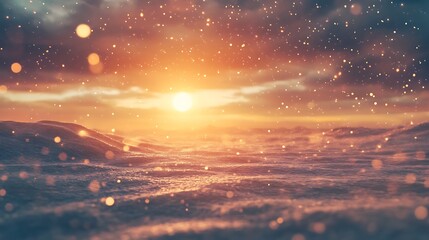 Sunrise over water landscape