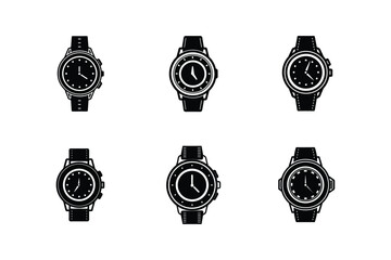 watch sketch silhouette vector illustration
