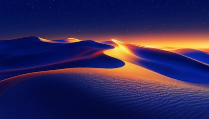 Sandy Grain Dusk Horizon, A serene abstract background with sandy grain textures blending deep indigo and warm amber hues,