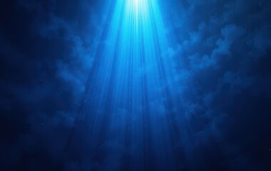 Fototapeta premium Grainy gradient design light blue ray dark blue background