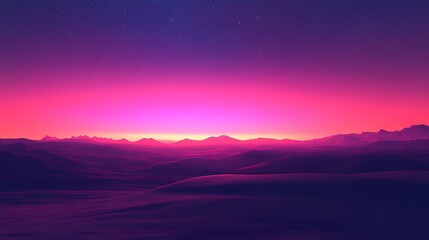 Vibrant mountain sunset