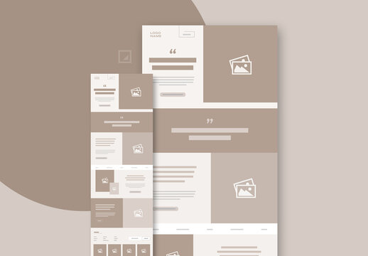 Website Wireframe Design Layout