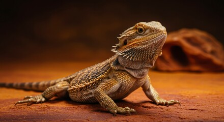 Fototapeta premium Bearded dragon close-up