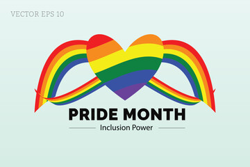 Inclusion Is Power Pride Month Heart Poster