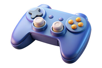 Realistic black console game controller. 3d rendering isolated on white background. Cartoon plastic style icon
