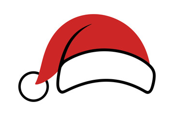 Santa hat christmas holiday vector illustration