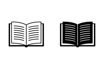 Open book reading education literature knowledge icon