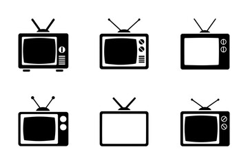 Retro television set vintage tv vector illustration