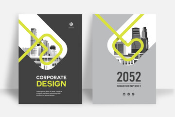 City Background Business Book Cover Design Template