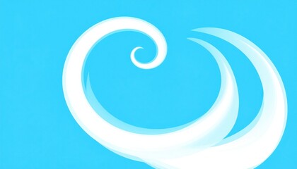 Naklejka premium Dynamic swirling clouds sky digital art tranquil environment aerial view nature's motion