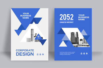 City Background Business Book Cover Design Template