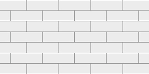 Naklejka premium White brick background texture. gray brick pattern and white background wall brick.