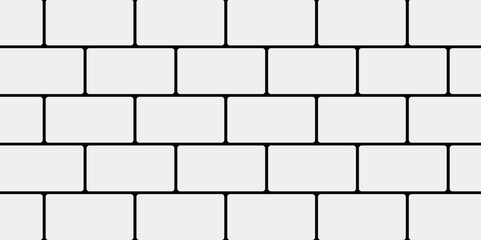 Brick wall. Abstract seamless fashion trend pattern fabric textures, black and white pattern, pixel art vector monochrome illustration.