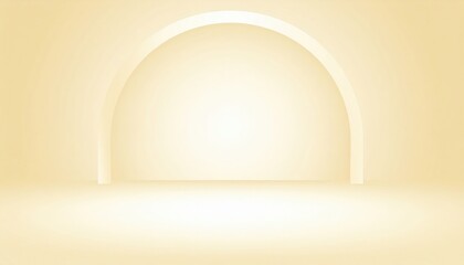 Fototapeta premium Illuminated archway art installation gallery space visual art minimalist design aesthetic perspective