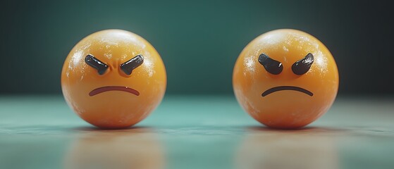 Two angry emoji