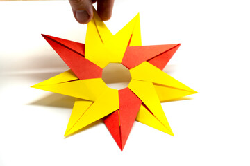 Modular paper star. Origami star