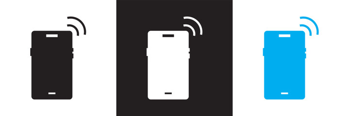 Ringing phone icon . Vector for websites, mobile interfaces, presentations, banner, visual branding etc. Vector illustration. isolated on white and black background. EPS 10