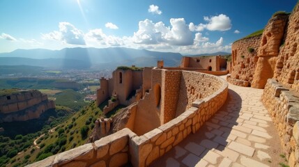 Professional photo of Izki, Spain, during midday with sunny weather, captured from a panoramic perspective.