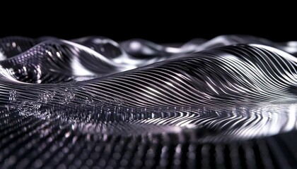 Iridescent Mercury Ripple, A sleek abstract background with iridescent mercury ripples in silver and violet, 