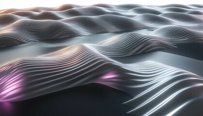 Iridescent Mercury Ripple, A sleek abstract background with iridescent mercury ripples in silver and violet, 