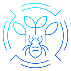 pest and plant line design icon
