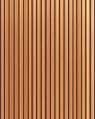 Wood wall paneling in vertical slats showing natural grain and texture for interior design close up full frame