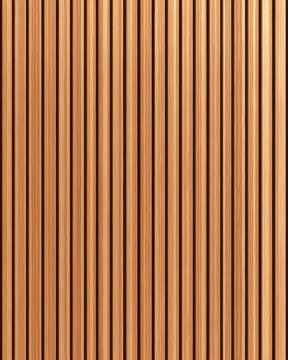 Wood wall paneling in vertical slats showing natural grain and texture for interior design close up full frame