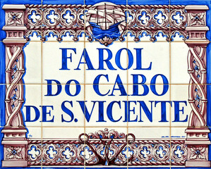 Schild Farol do Cabo de S. Vicente